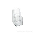 3 Tier Clear Brochure Display Racks , Wall Mount Magazine R